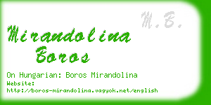 mirandolina boros business card